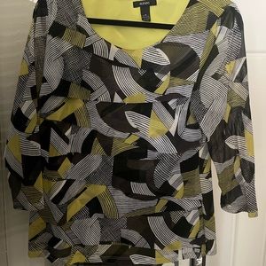 Alfani Yellow green top